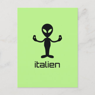 Italienische Alien Postcard Postkarte