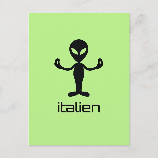 Italienische Alien Postcard Postkarte (Vorderseite)