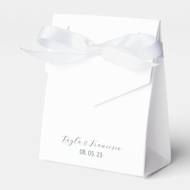 Italienische Almond Wedding Tradition Gefallen Tag Geschenkschachtel (Vorderseite)