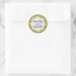 Italienische Amalfi-Hochzeit Runder Aufkleber