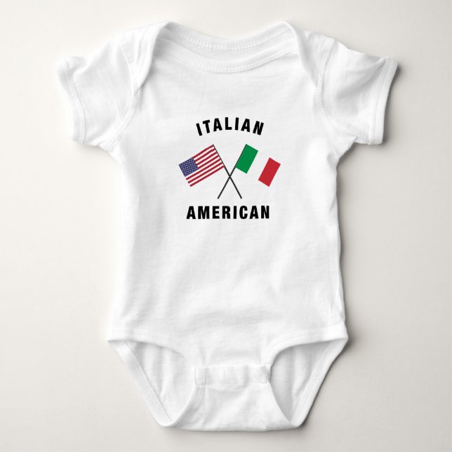 Italienische amerikanische Flagge Baby Strampler (Vorderseite)
