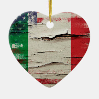 Italienische amerikanische Flagge der Keramikornament