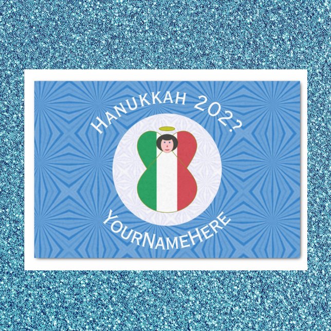 Italienische Angelflagge für Hanukkah Seidenpapier (Von Creator hochgeladen)