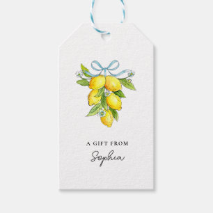 Italienische Aquarelllemonen Geschenkanhänger