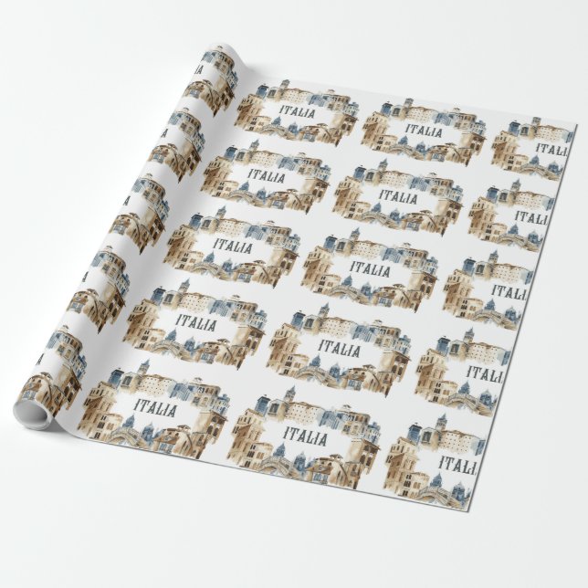 Italienische Architektur Geschenkpapier (Ungerollt)