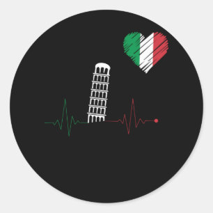 italienische Architektur Runder Aufkleber