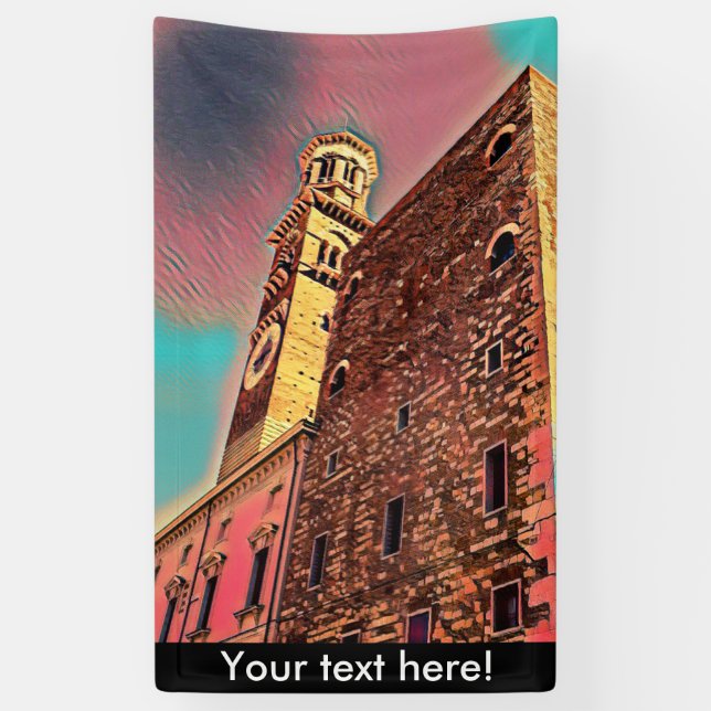 Italienische Architekturmalerei Banner (Vertikal)