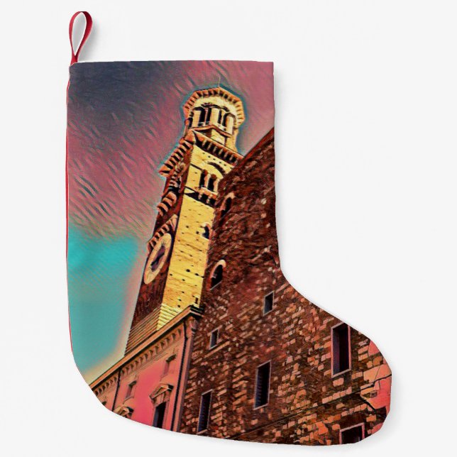Italienische Architekturmalerei Kleiner Weihnachtsstrumpf (Vorderseite)