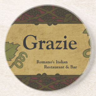 Italienische Art - Restaurant/Speicher addieren Getränkeuntersetzer