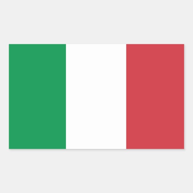 Italienische Aufkleber für das Rechteck der Flagge (Vorderseite)