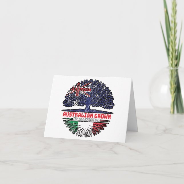 Italienische australische Treueflagge Karte (Vorderseite)