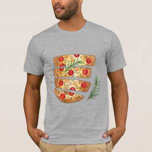 Italienische Bäckerei Focaccia Olivenöl Brot Tomat T-Shirt