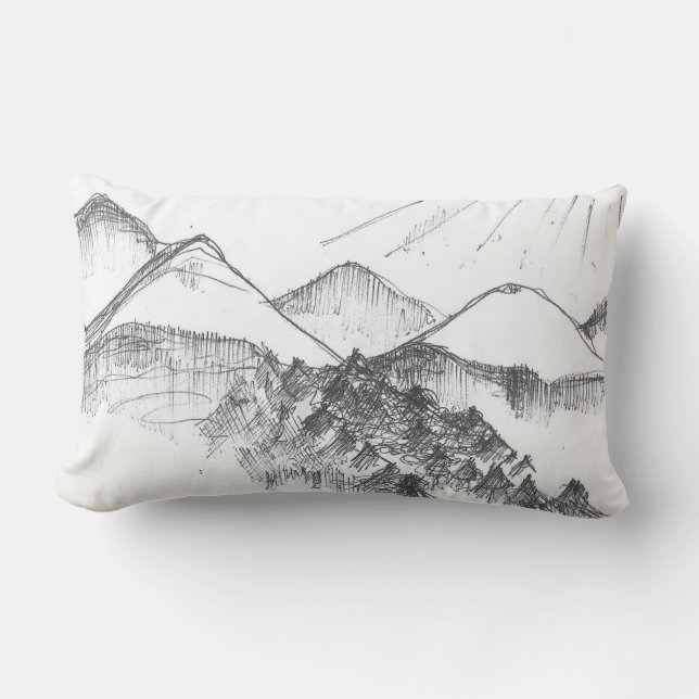 Italienische Berge Lendenkissen (Vorderseite)