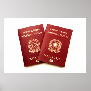 Italienische biometrische e-Pässe Poster