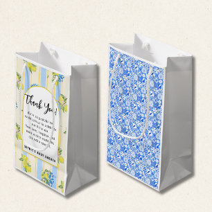 Italienische blaue Fliesen, Ciao Baby, Zitronen qu Kleine Geschenktüte