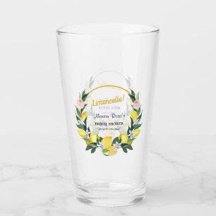 Italienische blaue Fliesen Limoncello Brautparty-G Glas