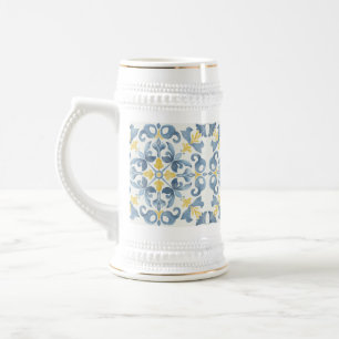 Italienische Blaue Fliesen-Limonelle Bierglas