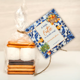 Italienische Blauer Tile Süsse Orange Citrus Baby  Geschenkanhänger