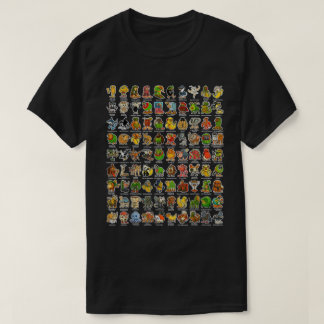 Italienische Brainrot 90 Meme Charaktere T-Shirt