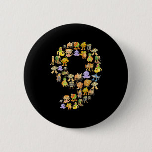 Italienische Brainrot Meme 9. Geburtstagsparty 9 J Button