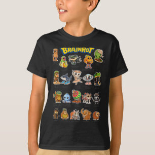 Italienische Brainrot Meme Charaktere über absurde T-Shirt