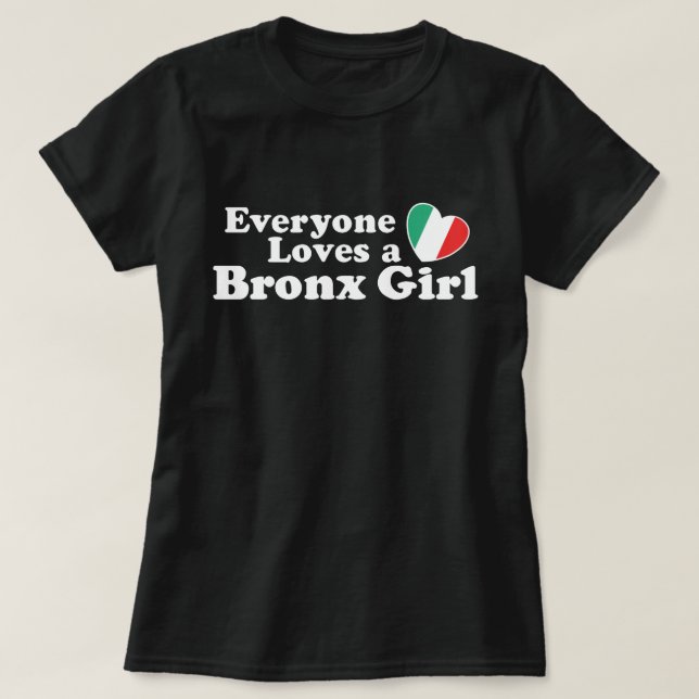 Italienische Bronx Girl T-Shirt (Design vorne)