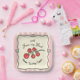 Italienische Cherry Tomato Babydusche Pappteller