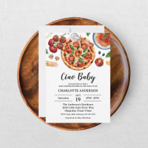 Italienische Ciao Baby Pizza Roter Babyshower