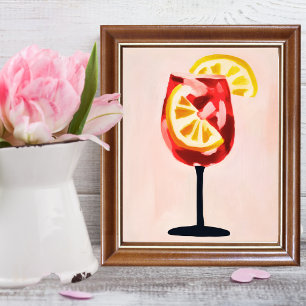 Italienische Cocktail Happy Hour Vintage Retro Abs Fotodruck