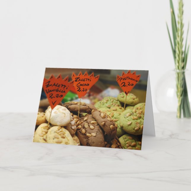 Italienische Cookies Leere Grußkarte Karte (Vorderseite)
