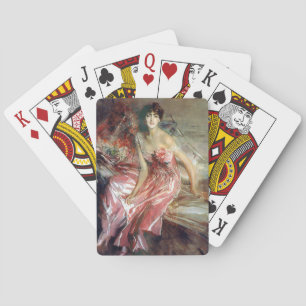 Italienische Dame in rosa Kleid (von Giovanni Bold Spielkarten