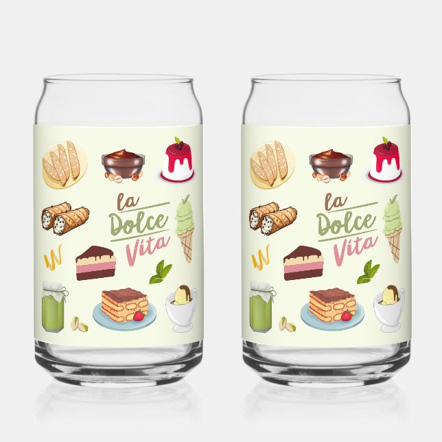 Italienische Desserts Süßigkeiten Dosenglas (Vorderseite)