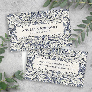 Italienische Elegance Damask Sole Owner Company Visitenkarte