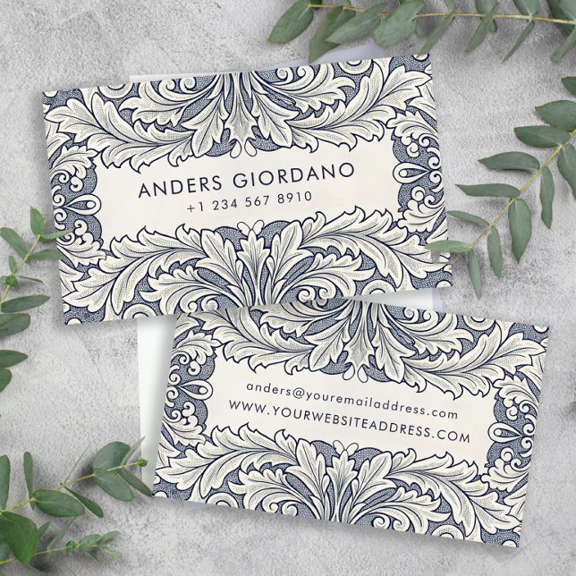 Italienische Elegance Damask Sole Owner Company Visitenkarte (Von Creator hochgeladen)