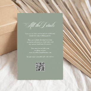 Italienische Eleganz   Angaben zum Hochzeitgast QR Begleitkarte