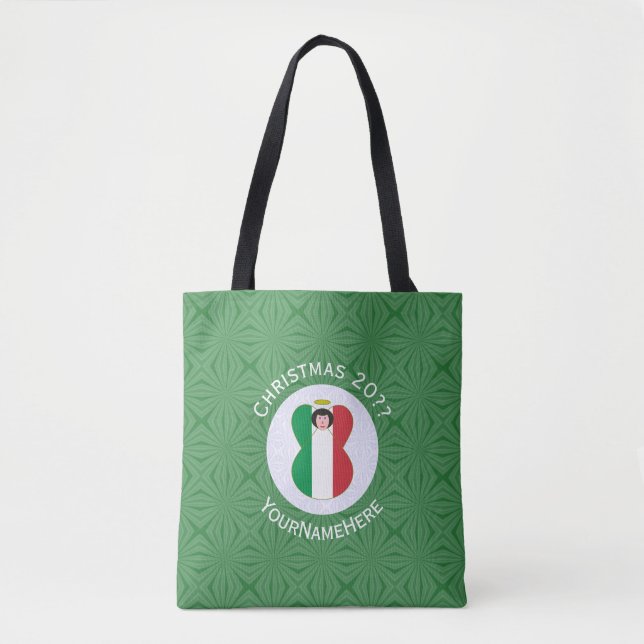 Italienische Engel-Weihnachtsfahne Personalisiert Tasche (Vorderseite)