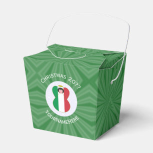 Italienische Engel-Weihnachtsflagge personalisiert Geschenkschachtel