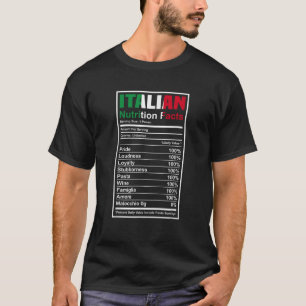 Italienische Ernährung Fakten Funny Italy T Shir T-Shirt