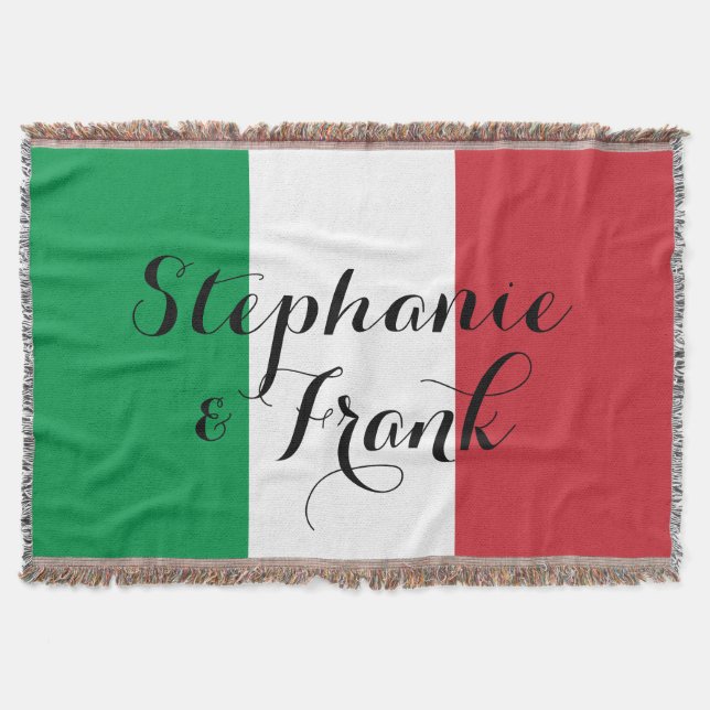 Italienische Fahne Colors Wedding Decke (Vorderseite)