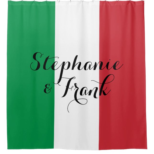 Italienische Fahne Colors Wedding Duschvorhang (Vorderseite)