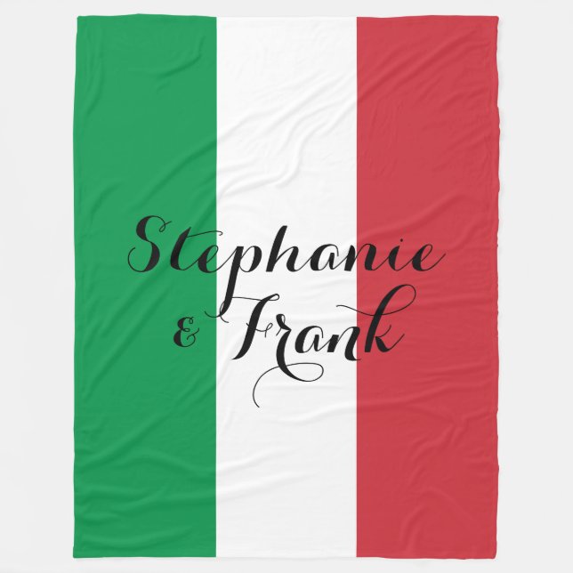 Italienische Fahne Colors Wedding Fleecedecke (Vorderseite)