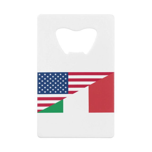 Italienische Fahne des amerikanischen Stolzes USA  Geldbeutel Flaschenöffner (Vorderseite)