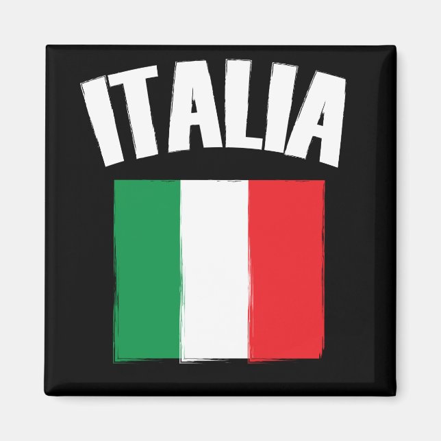 Italienische Fahne Flag Magnet (Vorne)