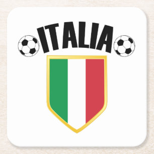 Italienische Fahne Flag Rechteckiger Pappuntersetzer