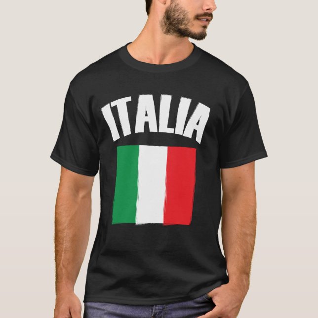 Italienische Fahne Flag T-Shirt (Vorderseite)