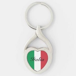 Italienische Fahne für ein Geschenk für die Herzke Schlüsselanhänger