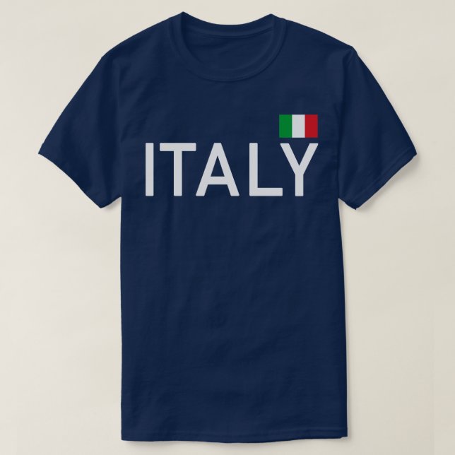 Italienische Fahne Italiano Sports T-Shirt (Design vorne)