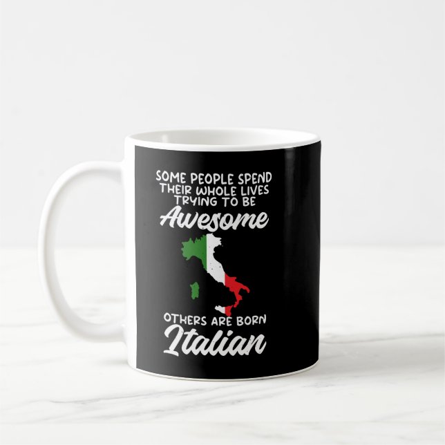 Italienische Fahne Italiener sind phantastisch lus Kaffeetasse (Links)