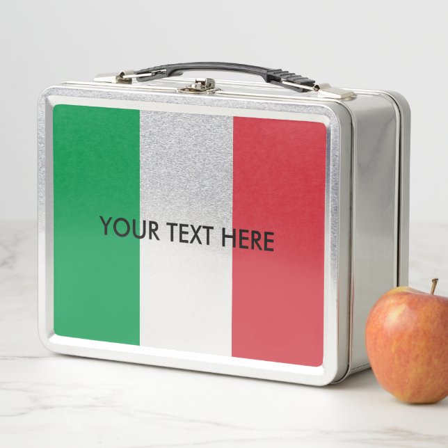 Italienische Fahne personalisierter Metallkochkast Metall Lunch Box (Beispiel)