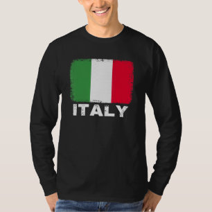 Italienische Fahne zur Unterstützung der Frauen in T-Shirt